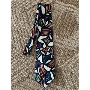 Vintage Cezani 100% silk Tie Imported Silk Abstract Bold Pattern
